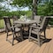 Highwood Usa Weatherly 5pc Round Counter Height Outdoor Patio Furniture Dining Set AD-CNW48-WBR - alternate 2